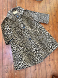 1950s Leopard print trapeze coat - Medium
