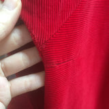 1950s 60s Red needlecord dress - Medium Large
