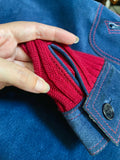 1970s Suede & knit jacket - Extra Small