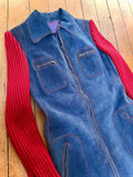 1970s Suede & knit jacket - Extra Small