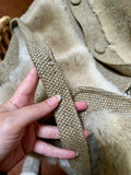 1970s Faux fur & wool jacket - Medium