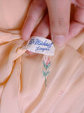 1940s Rayon embroidered nightgown - Small