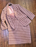 1960s Houndstooth check wool suit - Extra small