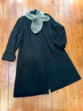 1940s Scarf collar winter coat - Medium Large