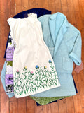 1960s Serbin appliqué shift dress - Extra small