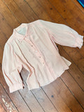 1940s Openwork embroidery crepe blouse - Large