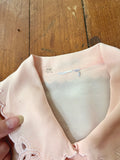 1940s Openwork embroidery crepe blouse - Large