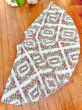 1950s Printed hugely full skirt - Small