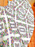 1950s Printed hugely full skirt - Small