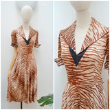1970s Aristos animal print dress - Extra small