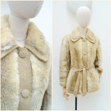 1970s Faux fur & wool jacket - Medium