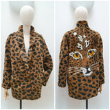 1980s Animal print jacket - Small Medium