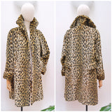 1950s Astraka animal print coat - Medium