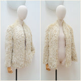 1970s Faux shaggy sheepskin jacket - Small