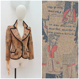 1970s Novelty advert print blazer - Extra X small