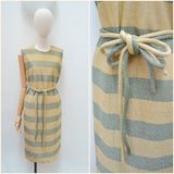 1960s Striped lurex Blanes dress - Large