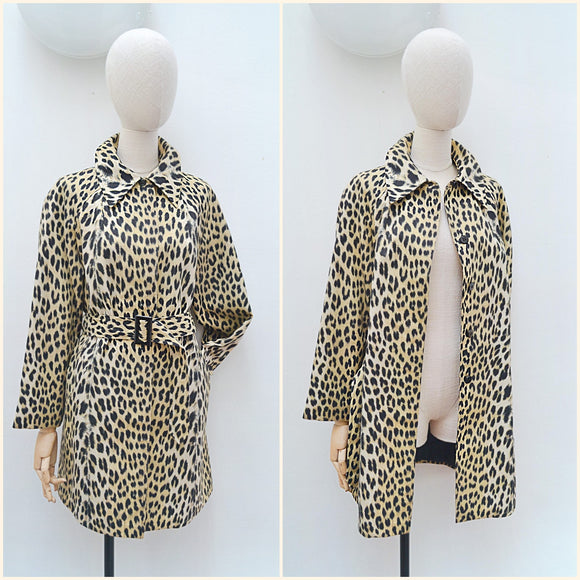 1970s Blizzand Leopard print raincoat - Large