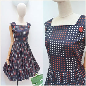 1950s Carnegie cotton dress - Medium