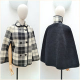 1960s Reversible wool Wetherall cape - Extra small Small