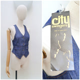 1970s Deadstock denim waistcoat - Extra small