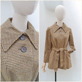 1970s Dogtooth check wool jacket - Small