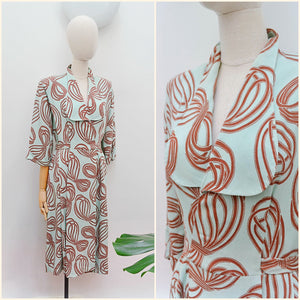 1940s Housecoat or wrap dress - Extra large