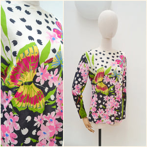 1960s Emilia Bellini silk jersey top - M