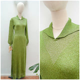 1970s Lurex jersey maxi - XS / S / M