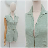 1940s Zip front romper - Extra X small