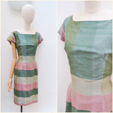 1960s Silk wiggle dress - Medium
