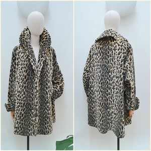 1950s Leopard print coat - Medium