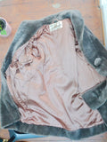 1950s Faux fur Astraka wide collar coat - Medium Large