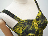 1960s Abstract print swimsuit - XXS