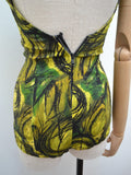 1960s Abstract print swimsuit - XXS