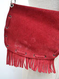 1970s Convertible 3 way suede bag