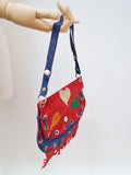 1970s Convertible 3 way suede bag