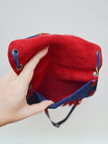 1970s Convertible 3 way suede bag