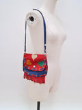 1970s Convertible 3 way suede bag