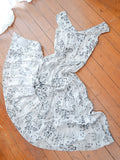 1940s Rose print cotton gown - Extra small