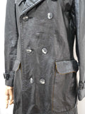 1970s Heavy vinyl raincoat - Mens XS