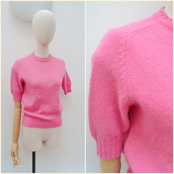 1960s Jaeger wool sweater top - Small Medium