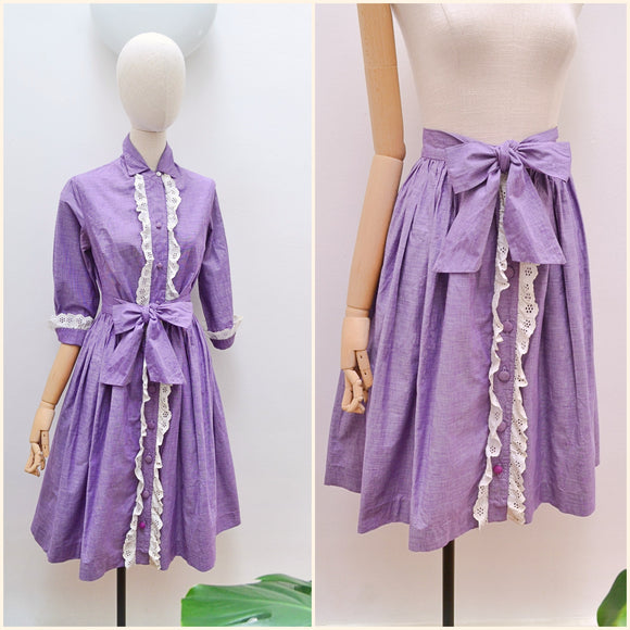 1950s Two piece cotton set - Extra small