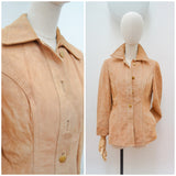 1970s Tailor made suede jacket - Extra small Small