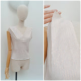 1950s Lamé organza evening top - Small