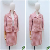 1960s Houndstooth check wool suit - Extra small