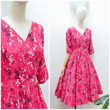 1950s Full skirt cotton Melbray dress - Small