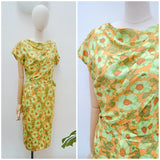 1960s Pure silk floral day dress - S
