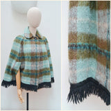 1960s Mohair fringed short cape - Small