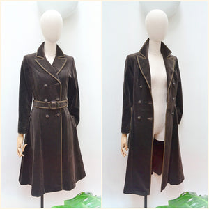 1970s Velvet trenchcoat - Extra small