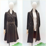 1970s Velvet trenchcoat - Extra small